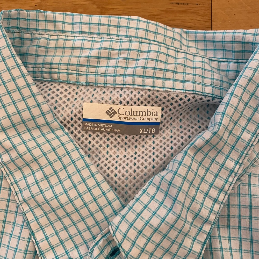 Columbia Men's Plaid Short Sleeve Button Up Fishing Shirt XL PFG - Picture 4 of 6